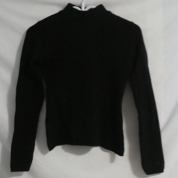 CLOCKHOUSE | small | Black Mock Neck Long Sleeve Wool Sweater - Picture 1 of 16